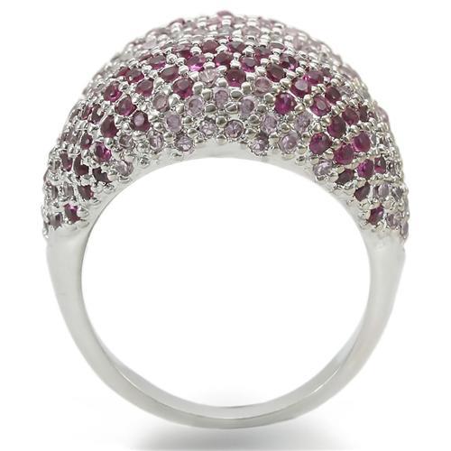 LOVCIA Multi-Color AAA Grade CZ Rhodium-Plated Brass Ring - Buy stylish Rings for women - Shop latest Ring design - Trendy Rings - Unique fashion Rings - Find the perfect Ring