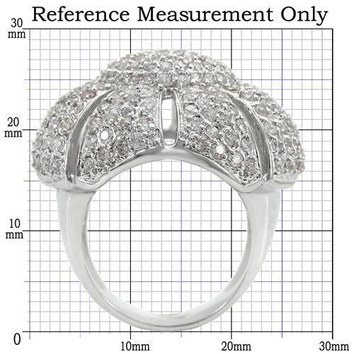 LOVCIA Rhodium-Plated Brass Ring with Clear AAA CZ Stone - Buy stylish Rings for women - Shop latest Ring design - Trendy Rings - Unique fashion Rings - Find the perfect Ring