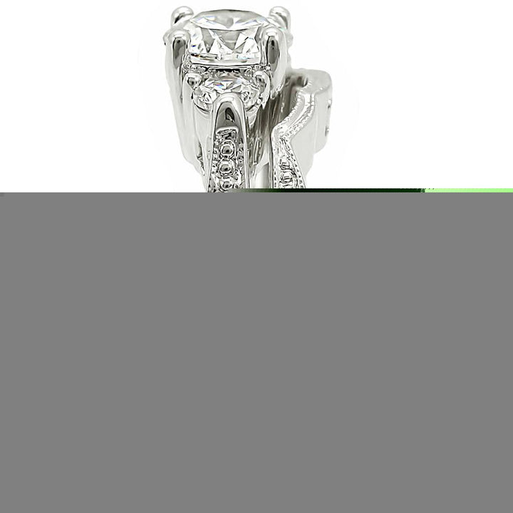 LOVCIA Rhodium-Plated Brass Ring with Clear AAA CZ Stone - Buy stylish Rings for women - Shop latest Ring design - Trendy Rings - Unique fashion Rings - Find the perfect Ring