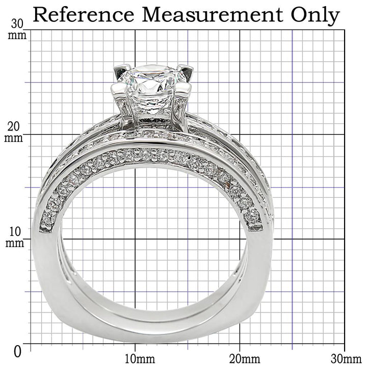 LOVCIA Elegant Rhodium-Plated Brass Ring with Clear AAA CZ Stone - Buy stylish Rings for women - Shop latest Ring design - Trendy Rings - Unique fashion Rings - Find the perfect Ring