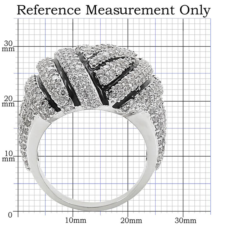 LOVCIA Rhodium-Plated Brass Ring Featuring Clear AAA CZ Stone - Buy stylish Rings for women - Shop latest Ring design - Trendy Rings - Unique fashion Rings - Find the perfect Ring