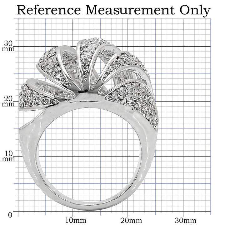 LOVCIA Rhodium-Plated Brass Ring Featuring Clear AAA Grade Cubic Zirconia - Buy stylish Rings for women - Shop latest Ring design - Trendy Rings - Unique fashion Rings - Find the perfect Ring