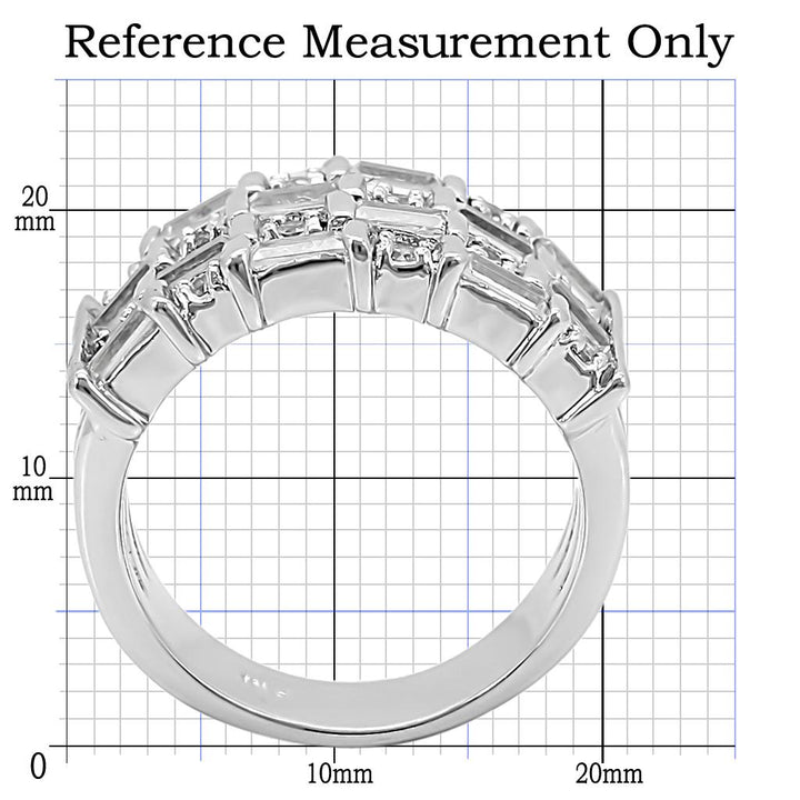 LOVCIA Elegant Rhodium-Plated Brass Ring with Clear AAA CZ Stone - Buy stylish Rings for women - Shop latest Ring design - Trendy Rings - Unique fashion Rings - Find the perfect Ring