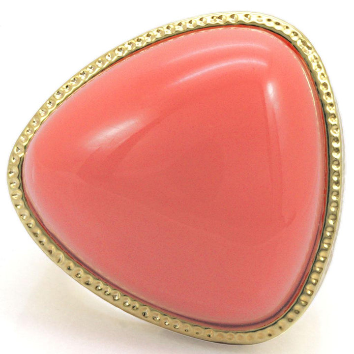 LOVCIA Rose Coral Semi-Precious Gold-Finished Brass Ring - Buy stylish Rings for women - Shop latest Ring design - Trendy Rings - Unique fashion Rings - Find the perfect Ring