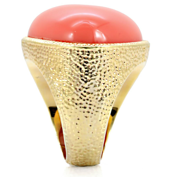 LOVCIA Rose Coral Semi-Precious Gold-Finished Brass Ring - Buy stylish Rings for women - Shop latest Ring design - Trendy Rings - Unique fashion Rings - Find the perfect Ring