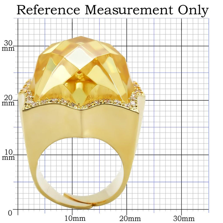 LOVCIA Citrine Yellow AAA Grade CZ Gold-Plated Brass Ring - Buy stylish Rings for women - Shop latest Ring design - Trendy Rings - Unique fashion Rings - Find the perfect Ring