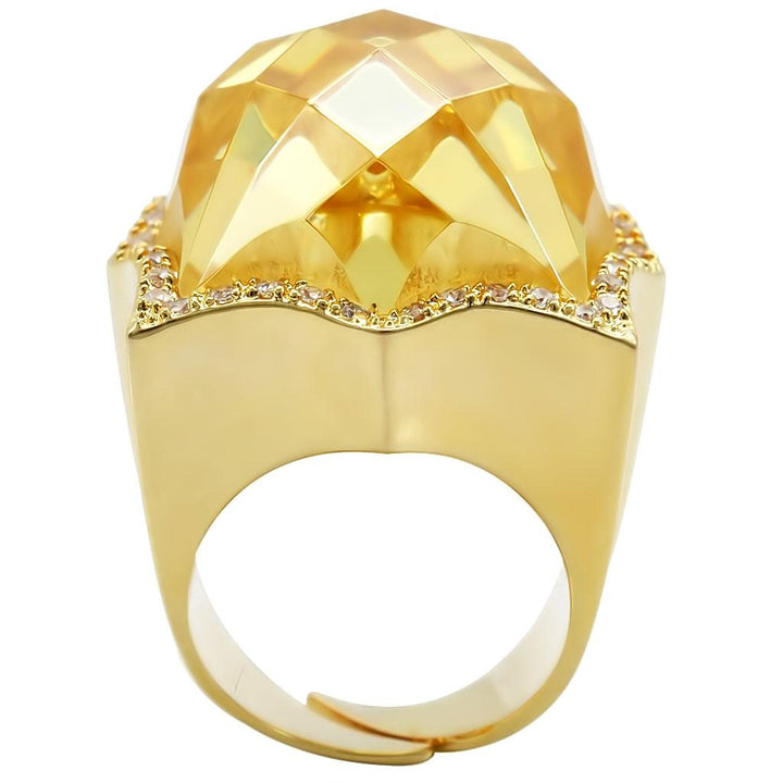 LOVCIA Citrine Yellow AAA Grade CZ Gold-Plated Brass Ring - Buy stylish Rings for women - Shop latest Ring design - Trendy Rings - Unique fashion Rings - Find the perfect Ring