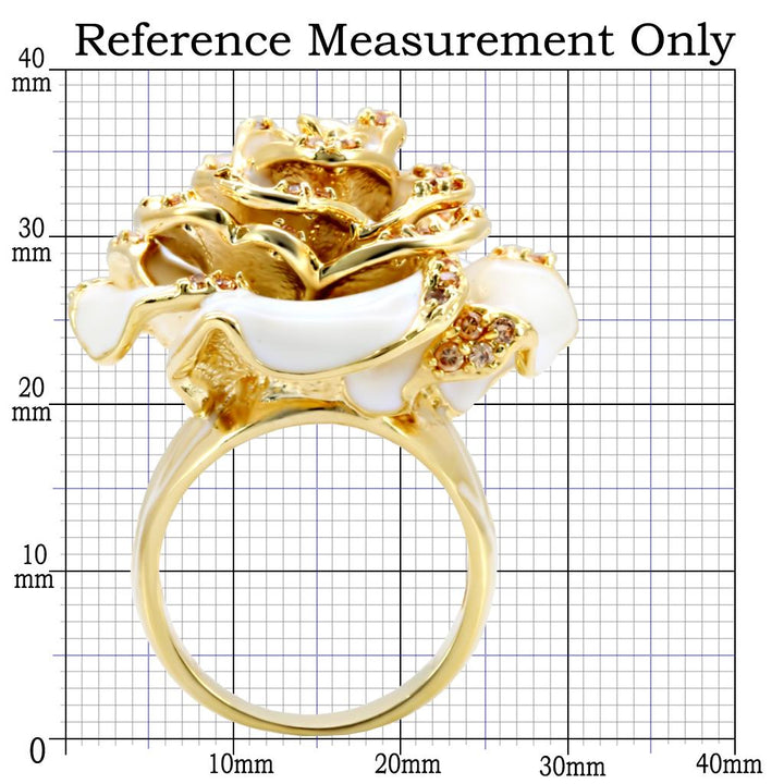 LOVCIA AAA Grade CZ Champagne Gold-Plated Brass Ring - Buy stylish Rings for women - Shop latest Ring design - Trendy Rings - Unique fashion Rings - Find the perfect Ring