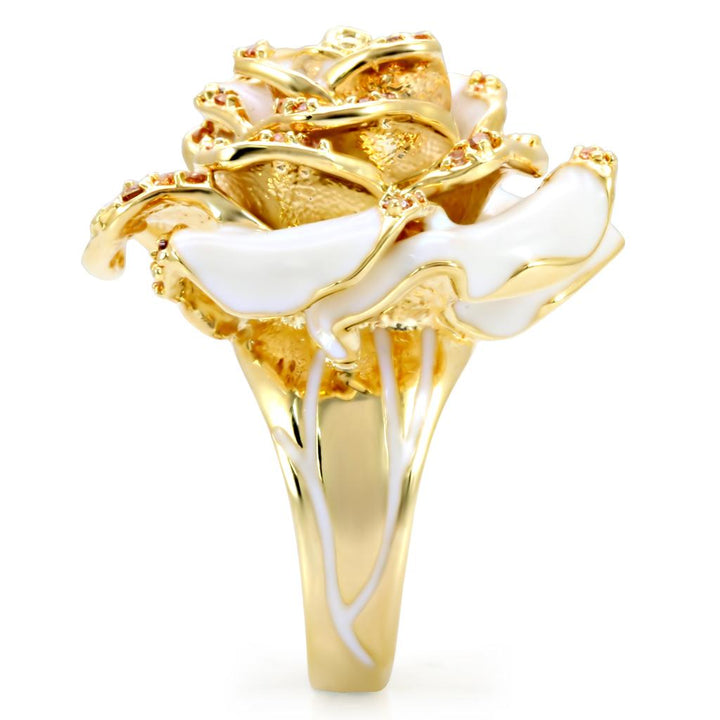 LOVCIA AAA Grade CZ Champagne Gold-Plated Brass Ring - Buy stylish Rings for women - Shop latest Ring design - Trendy Rings - Unique fashion Rings - Find the perfect Ring