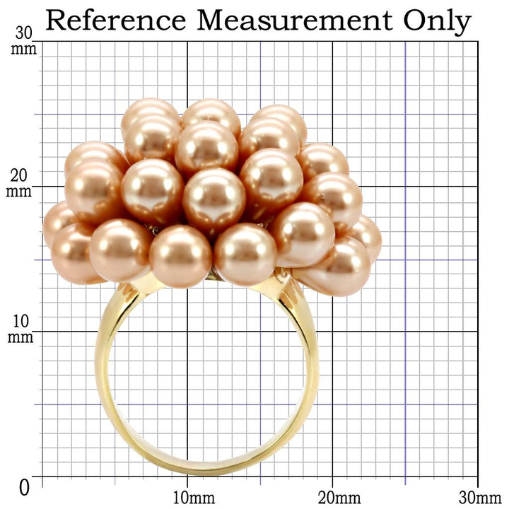 LOVCIA Champagne Synthetic Pearl Gold-Plated Brass Ring - Buy stylish Rings for women - Shop latest Ring design - Trendy Rings - Unique fashion Rings - Find the perfect Ring