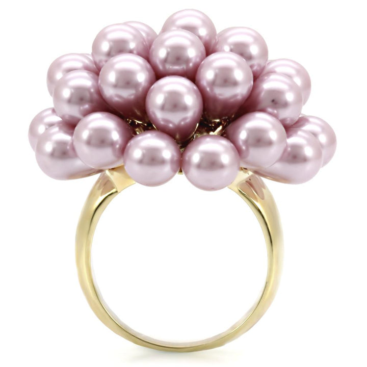 LOVCIA Gold-Plated Brass Ring Featuring Light Amethyst Synthetic Pearl - Buy stylish Rings for women - Shop latest Ring design - Trendy Rings - Unique fashion Rings - Find the perfect Ring