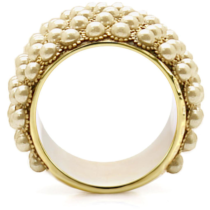 LOVCIA Citrine Yellow Synthetic Pearl Brass Ring with Gold Finish - Buy stylish Rings for women - Shop latest Ring design - Trendy Rings - Unique fashion Rings - Find the perfect Ring