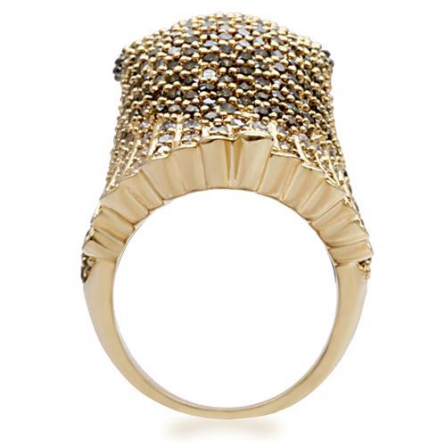 LOVCIA Gold and Ruthenium Brass Ring with Multi-Color AAA Grade Cubic Zirconia - Buy stylish Rings for women - Shop latest Ring design - Trendy Rings - Unique fashion Rings - Find the perfect Ring