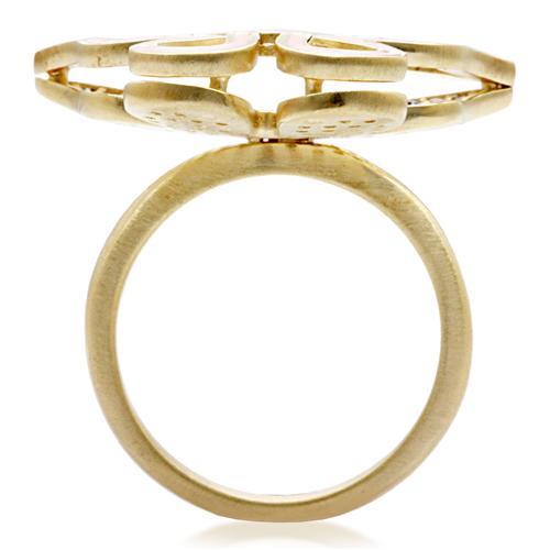 LOVCIA Multi-Colored AAA CZ Matte Gold Brass Ring - Buy stylish Rings for women - Shop latest Ring design - Trendy Rings - Unique fashion Rings - Find the perfect Ring