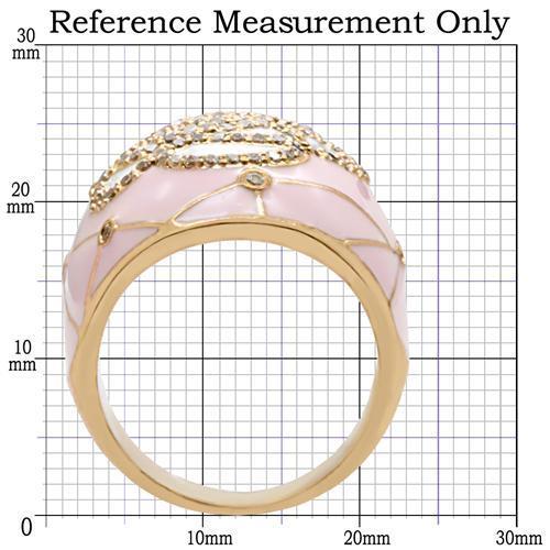 LOVCIA Luxurious Gold Brass Ring Featuring Clear AAA Grade CZ Stone - Buy stylish Rings for women - Shop latest Ring design - Trendy Rings - Unique fashion Rings - Find the perfect Ring