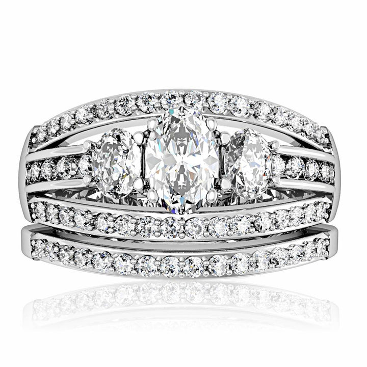 LOVCIA Rhodium-Plated Brass Ring with Clear AAA CZ Stone - Buy stylish Rings for women - Shop latest Ring design - Trendy Rings - Unique fashion Rings - Find the perfect Ring