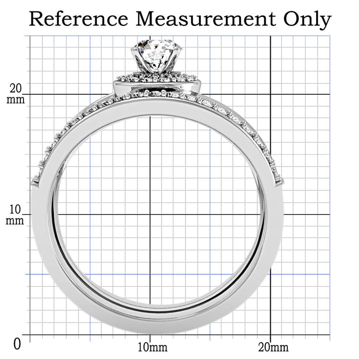 LOVCIA AAA Grade CZ Clear Brass Ring with Rhodium Finish - Buy stylish Rings for women - Shop latest Ring design - Trendy Rings - Unique fashion Rings - Find the perfect Ring