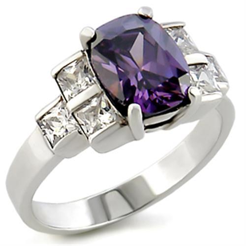 LOVCIA Elegant 925 Sterling Silver Ring Featuring AAA Grade Amethyst Cubic Zirconia - Buy stylish Rings for women - Shop latest Ring design - Trendy Rings - Unique fashion Rings - Find the perfect Ring