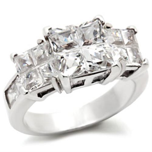 LOVCIA Elegant High-Polish 925 Sterling Silver Ring Featuring Clear AAA Grade CZ Stone - Buy stylish Rings for women - Shop latest Ring design - Trendy Rings - Unique fashion Rings - Find the perfect Ring