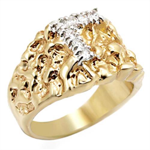 LOVCIA Gold and Rhodium Plated Brass Ring with Clear AAA Grade Cubic Zirconia - Buy stylish Rings for women - Shop latest Ring design - Trendy Rings - Unique fashion Rings - Find the perfect Ring