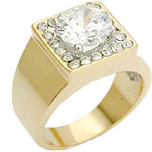 LOVCIA Gold and Rhodium Plated Brass Ring with Clear AAA CZ Stone - Buy stylish Rings for women - Shop latest Ring design - Trendy Rings - Unique fashion Rings - Find the perfect Ring