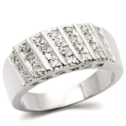 LOVCIA Sterling Silver High-Polish Ring with Clear AAA Grade CZ Stone - Buy stylish Rings for women - Shop latest Ring design - Trendy Rings - Unique fashion Rings - Find the perfect Ring