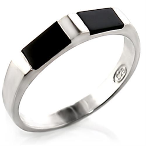 LOVCIA Sterling Silver 925 High-Polished Ring Featuring Jet Black Onyx Stone - Buy stylish Rings for women - Shop latest Ring design - Trendy Rings - Unique fashion Rings - Find the perfect Ring