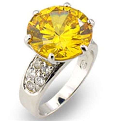 LOVCIA Lustrous 925 Sterling Silver Ring Featuring AAA Grade Citrine CZ Stone - Buy stylish Rings for women - Shop latest Ring design - Trendy Rings - Unique fashion Rings - Find the perfect Ring