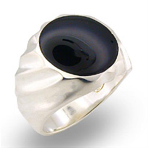 LOVCIA Sterling Silver High-Polish Ring with Jet Black Onyx Stone - Buy stylish Rings for women - Shop latest Ring design - Trendy Rings - Unique fashion Rings - Find the perfect Ring