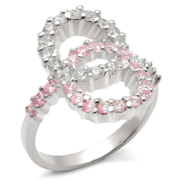 LOVCIA Elegant High-Polish 925 Sterling Silver Ring with AAA Rose CZ Stone - Buy stylish Rings for women - Shop latest Ring design - Trendy Rings - Unique fashion Rings - Find the perfect Ring