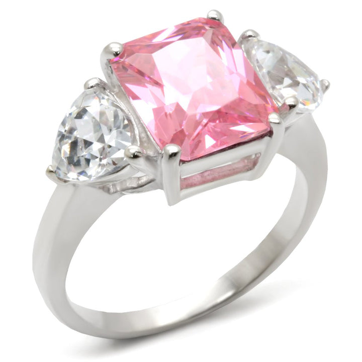 LOVCIA Rose-Colored AAA Grade CZ Ring in High-Polished 925 Sterling Silver - Buy stylish Rings for women - Shop latest Ring design - Trendy Rings - Unique fashion Rings - Find the perfect Ring