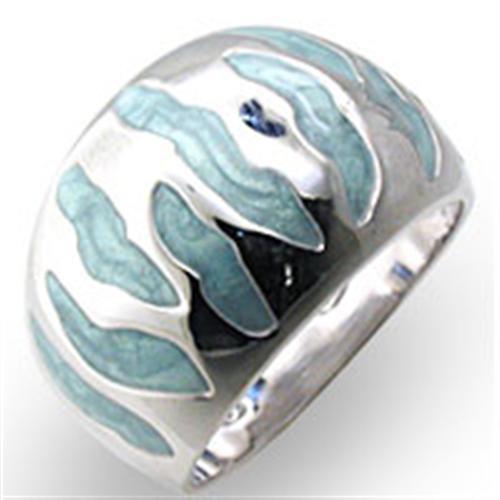 LOVCIA Sterling Silver Sea Blue Epoxy Ring, High-Polished Finish - Buy stylish Rings for women - Shop latest Ring design - Trendy Rings - Unique fashion Rings - Find the perfect Ring