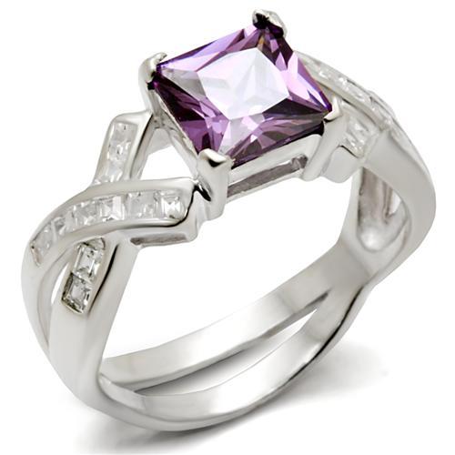 LOVCIA Amethyst AAA Grade CZ Sterling Silver Ring - High Polish Finish - Buy stylish Rings for women - Shop latest Ring design - Trendy Rings - Unique fashion Rings - Find the perfect Ring