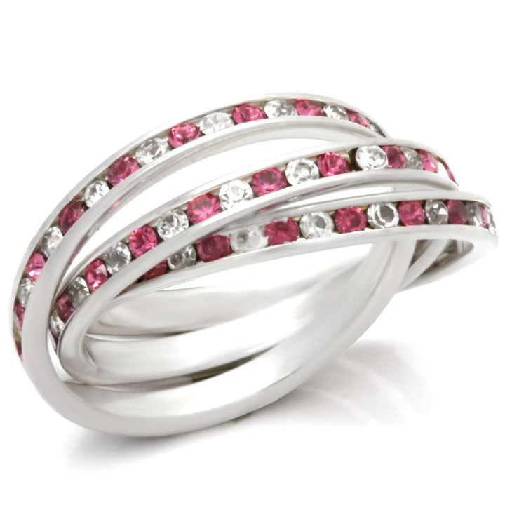 LOVCIA Exquisite Rose Crystal 925 Sterling Silver Ring with High-Polished Finish - Buy stylish Rings for women - Shop latest Ring design - Trendy Rings - Unique fashion Rings - Find the perfect Ring