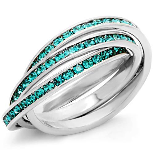 LOVCIA Emerald Top-Grade Crystal Ring in High-Polished 925 Sterling Silver - Buy stylish Rings for women - Shop latest Ring design - Trendy Rings - Unique fashion Rings - Find the perfect Ring