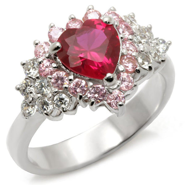 LOVCIA Elegant 925 Sterling Silver High-Polish Ring with Ruby-Toned Synthetic Garnet - Buy stylish Rings for women - Shop latest Ring design - Trendy Rings - Unique fashion Rings - Find the perfect Ring