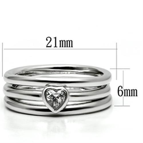 LOVCIA Exquisite Rhodium-Plated Brass Ring with Clear AAA CZ Stone - Buy stylish Rings for women - Shop latest Ring design - Trendy Rings - Unique fashion Rings - Find the perfect Ring