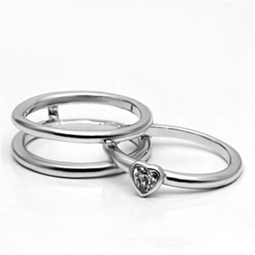 LOVCIA Exquisite Rhodium-Plated Brass Ring with Clear AAA CZ Stone - Buy stylish Rings for women - Shop latest Ring design - Trendy Rings - Unique fashion Rings - Find the perfect Ring