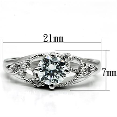 LOVCIA Rhodium-Plated Brass Ring with Clear AAA Grade Cubic Zirconia - Buy stylish Rings for women - Shop latest Ring design - Trendy Rings - Unique fashion Rings - Find the perfect Ring