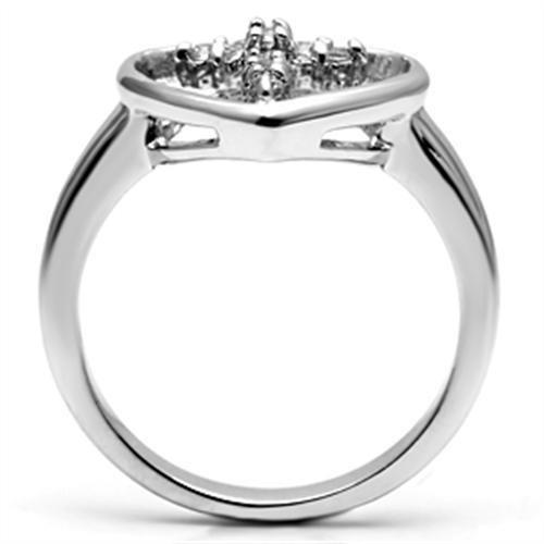 LOVCIA Rhodium-Plated Brass Ring with Clear AAA Grade Cubic Zirconia - Buy stylish Rings for women - Shop latest Ring design - Trendy Rings - Unique fashion Rings - Find the perfect Ring