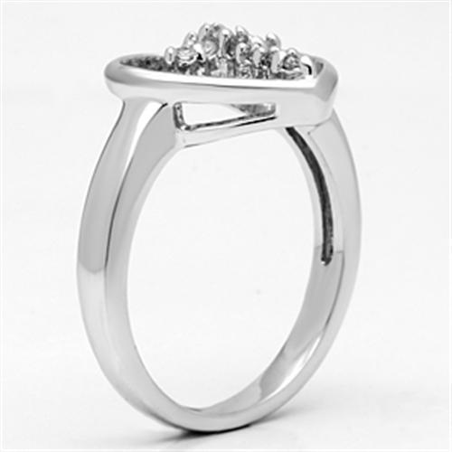 LOVCIA Rhodium-Plated Brass Ring with Clear AAA Grade Cubic Zirconia - Buy stylish Rings for women - Shop latest Ring design - Trendy Rings - Unique fashion Rings - Find the perfect Ring