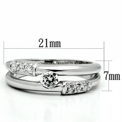 LOVCIA Elegant Rhodium-Plated Brass Ring with Clear AAA Grade Cubic Zirconia - Buy stylish Rings for women - Shop latest Ring design - Trendy Rings - Unique fashion Rings - Find the perfect Ring