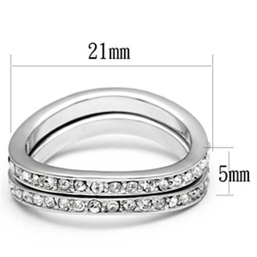 LOVCIA Rhodium-Plated Brass Ring Featuring Clear Top Grade Crystal - Buy stylish Rings for women - Shop latest Ring design - Trendy Rings - Unique fashion Rings - Find the perfect Ring