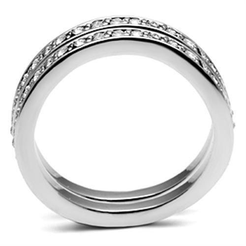 LOVCIA Rhodium-Plated Brass Ring Featuring Clear Top Grade Crystal - Buy stylish Rings for women - Shop latest Ring design - Trendy Rings - Unique fashion Rings - Find the perfect Ring