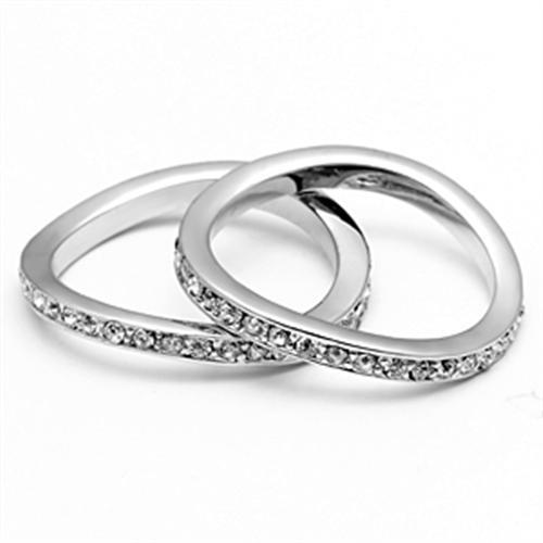 LOVCIA Rhodium-Plated Brass Ring Featuring Clear Top Grade Crystal - Buy stylish Rings for women - Shop latest Ring design - Trendy Rings - Unique fashion Rings - Find the perfect Ring