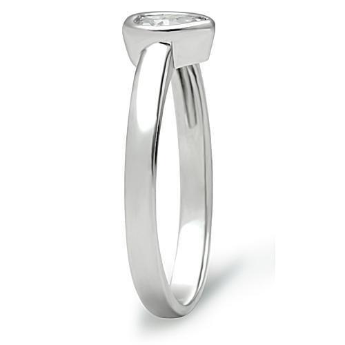 LOVCIA Rhodium-Plated Brass Ring with Clear AAA CZ Stone - Buy stylish Rings for women - Shop latest Ring design - Trendy Rings - Unique fashion Rings - Find the perfect Ring