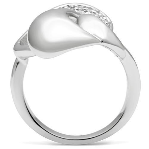 LOVCIA Rhodium-Plated Brass Ring with Clear AAA Grade Cubic Zirconia - Buy stylish Rings for women - Shop latest Ring design - Trendy Rings - Unique fashion Rings - Find the perfect Ring