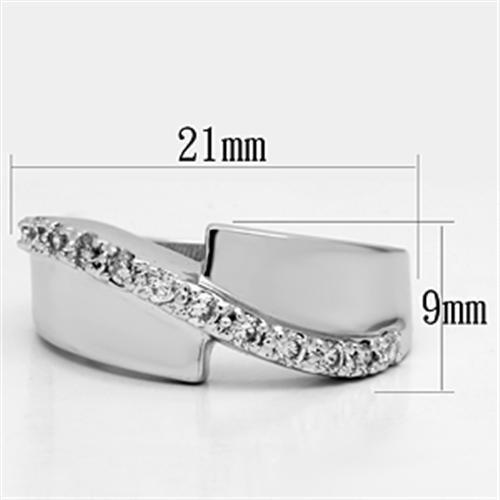 LOVCIA Rhodium-Plated Brass Ring with Clear AAA CZ Stone - Buy stylish Rings for women - Shop latest Ring design - Trendy Rings - Unique fashion Rings - Find the perfect Ring