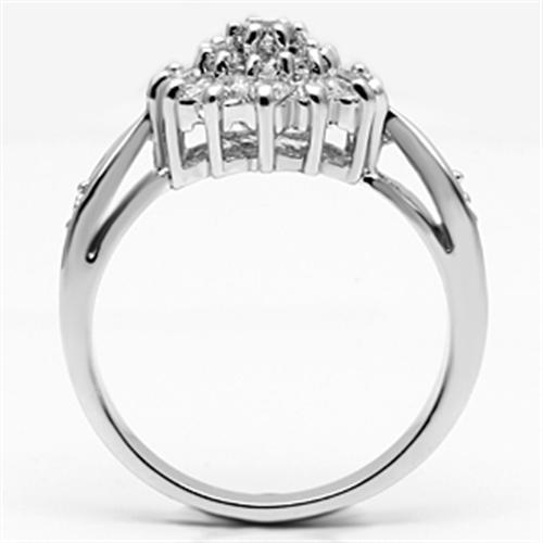 LOVCIA Rhodium-Plated Brass Ring with Clear AAA CZ Stone - Buy stylish Rings for women - Shop latest Ring design - Trendy Rings - Unique fashion Rings - Find the perfect Ring