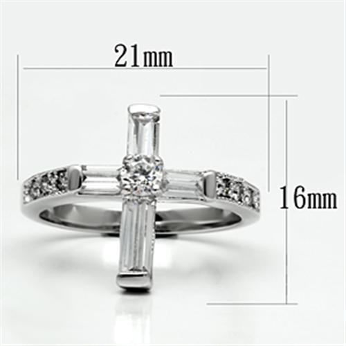 LOVCIA Elegant Rhodium-Plated Brass Ring with Clear AAA Grade CZ Stone - Buy stylish Rings for women - Shop latest Ring design - Trendy Rings - Unique fashion Rings - Find the perfect Ring